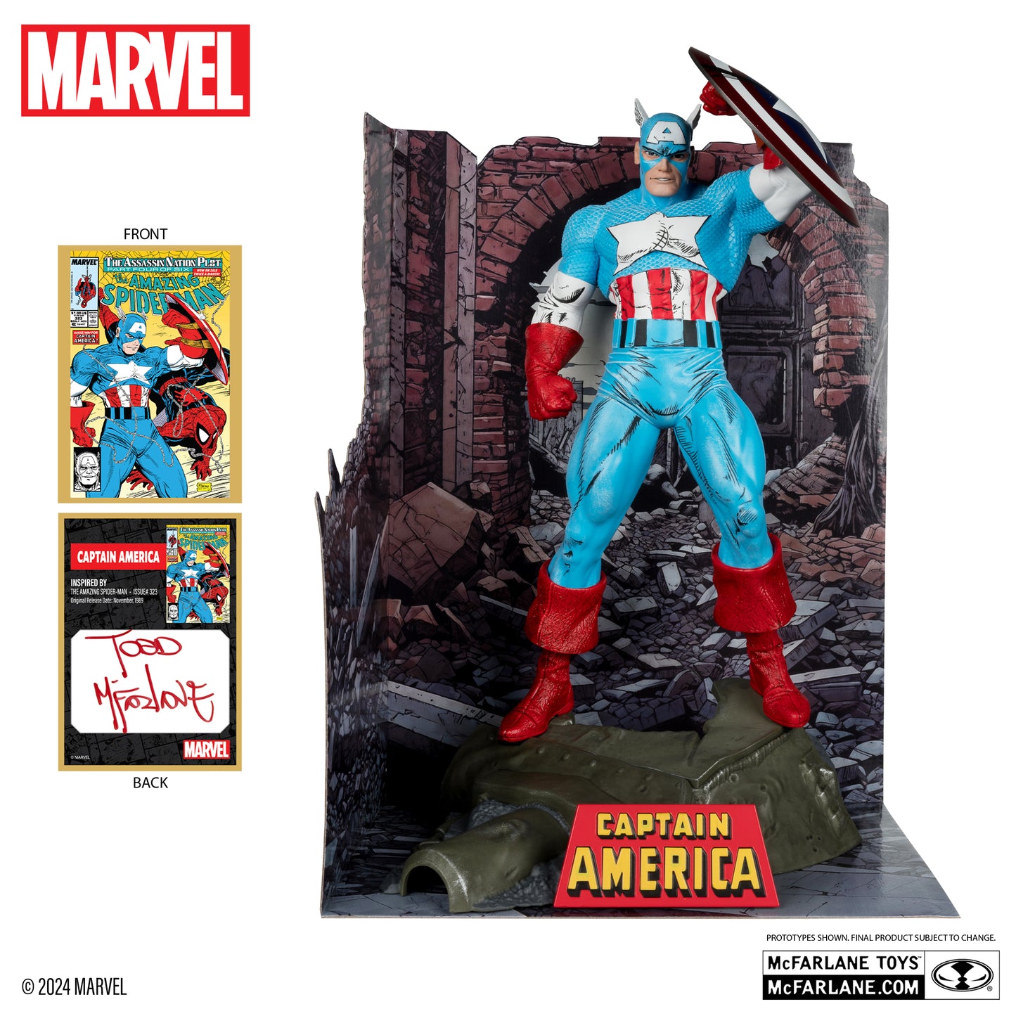 Captain America 1:6th Scale Collectible with Scene & Comic Autograph Series Gold Label