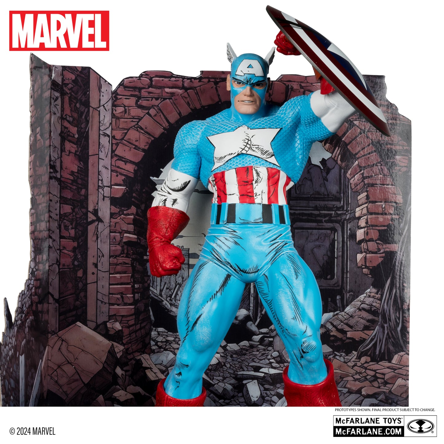 Captain America 1:6th Scale Collectible with Scene & Comic Autograph Series Gold Label