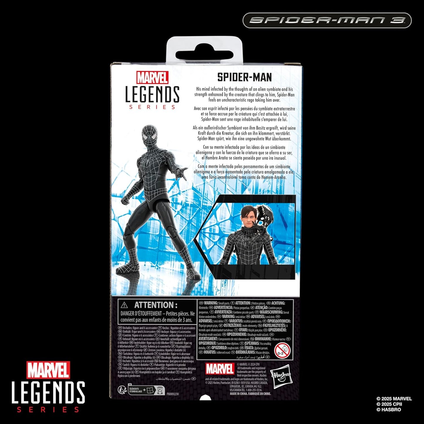 Marvel Legends Series Spider-Man: Spider-Man 3 with Symbiote Accessories 6" Action Figure