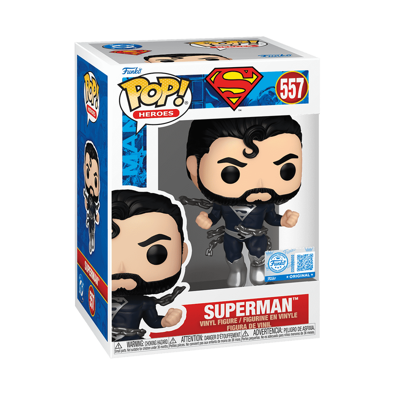 Pop! Heroes Superman - Superman (Black Suit) Exclusive # 557