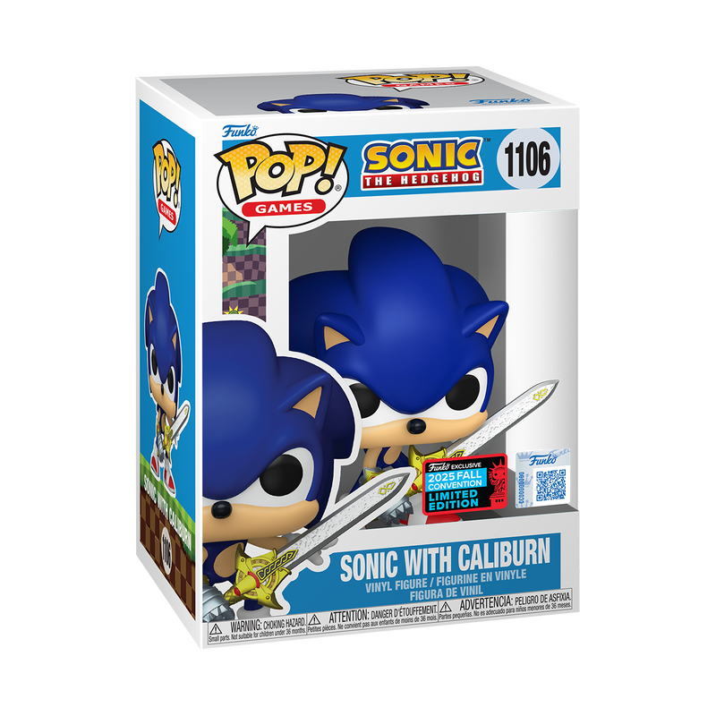 Funko Pop! Games Sonic The Hedgehog - Sonic With Caliburn 2025 Fall Convention # 1106