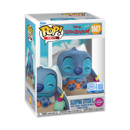 Funko Pop! Plus: Disney Lilo & Stitch - Sleeping Stitch in Box (Flocked) Exclusive # 1607 With Protector