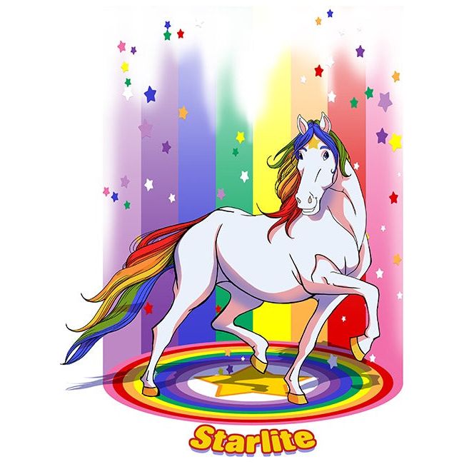 Rainbow Brite Fan Art Print Bundle: Rainbow Brite and Starlite Set of 2 - 11 x14