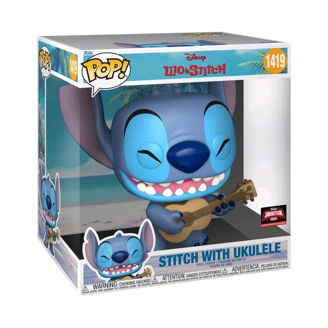 Lilo & Stitch - Stitch with Ukulele TargetCon # 1419 Jumbo Funko Pop