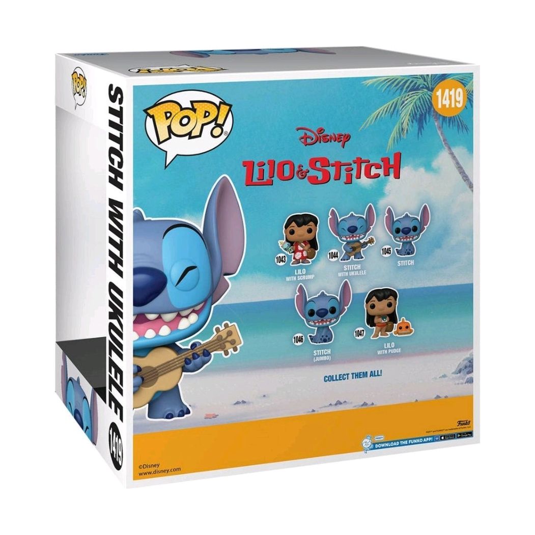 Lilo & Stitch - Stitch with Ukulele TargetCon # 1419 Jumbo Funko Pop