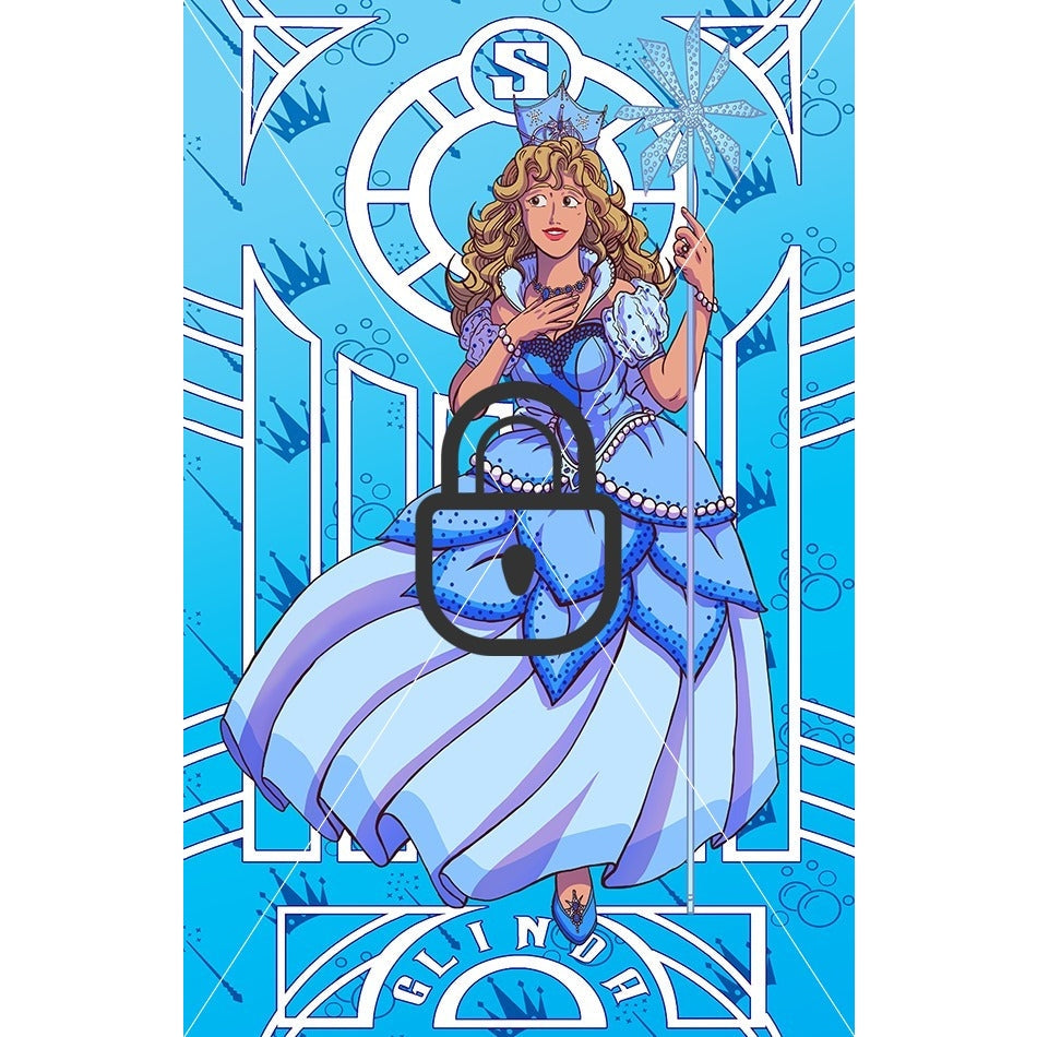 Wicked Glinda in Blue Bubble Gown Fan Art 11 x 17