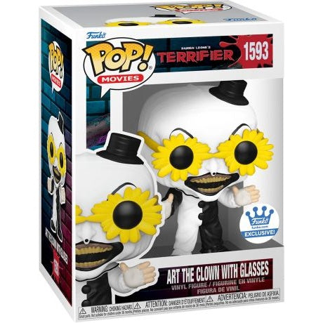 Funko Pop! Movies: Terrifier - Terrifier Art the Clown With Glasses Exclusive #1593 With Protector
