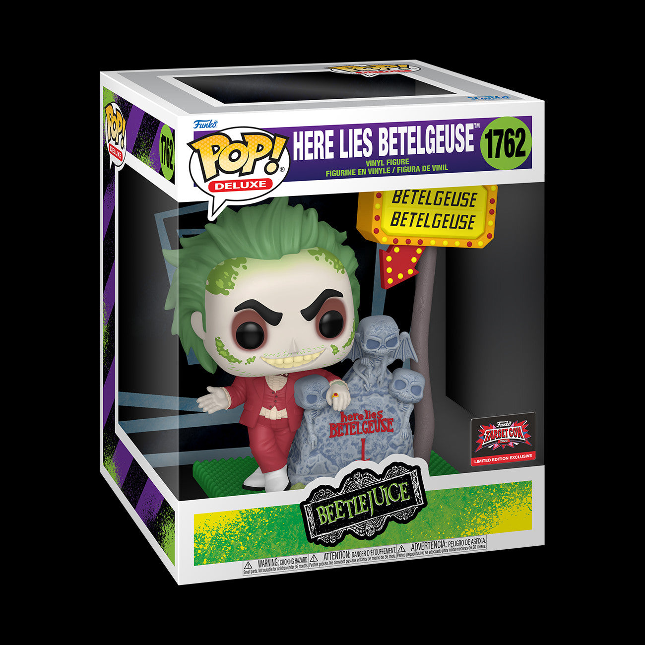 Funko Pop! Deluxe Here Lies Betelgeuse Beetlejuice # 1762 Target Con Exclusive