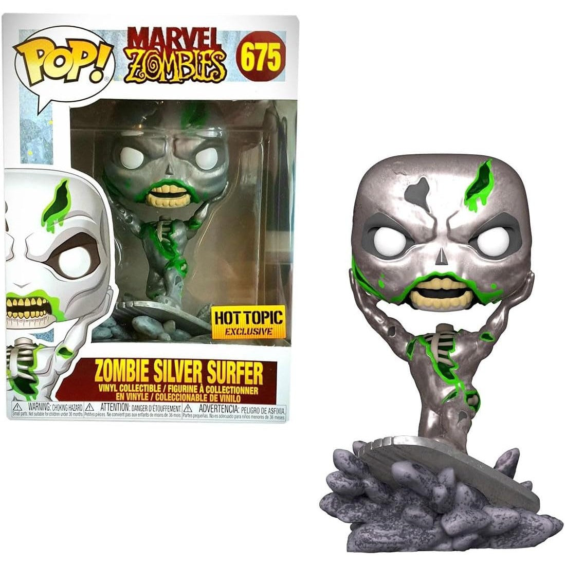 Funko Marvel Zombies Pop! Silver Surfer # 675 Hot Topic Exclusive