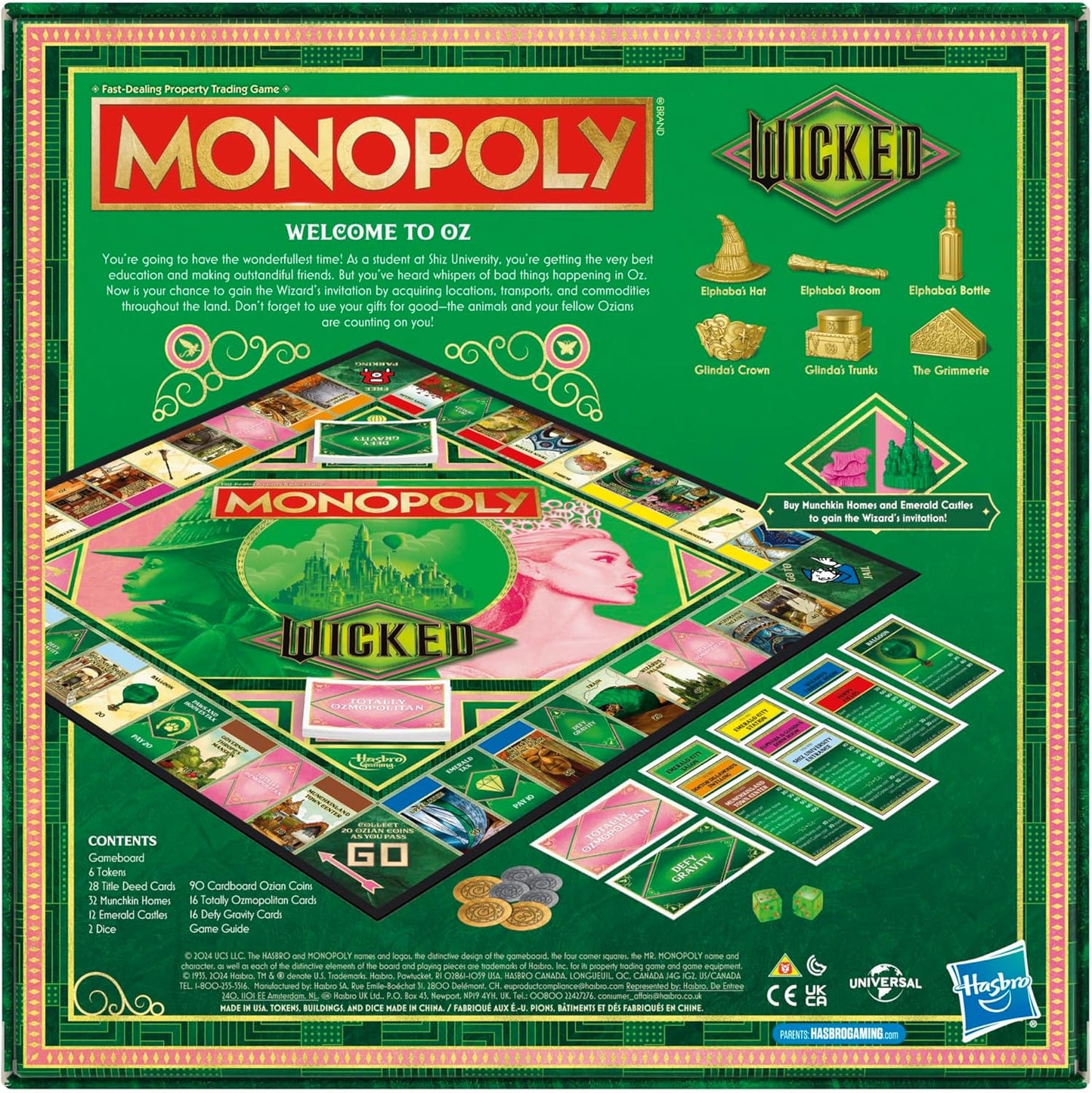 Monopoly Wicked Edition Board Game | Inspired by The Motion Picture