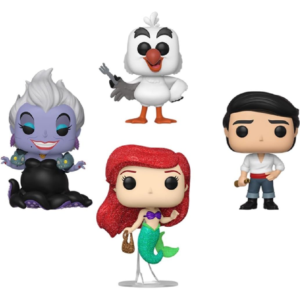 Funko Pop! Disney: Little Mermaid 4pk (DGLT) Walmart Exclusive