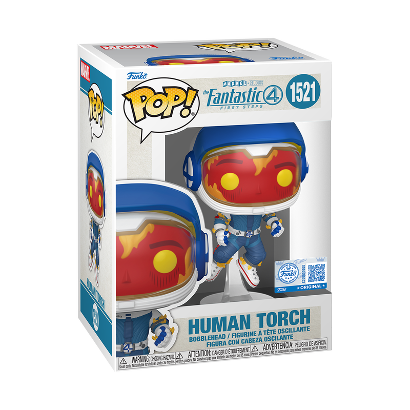 Pop! Fantastic Four First Steps - Human Torch (Space Suit) #1521 With Protector
