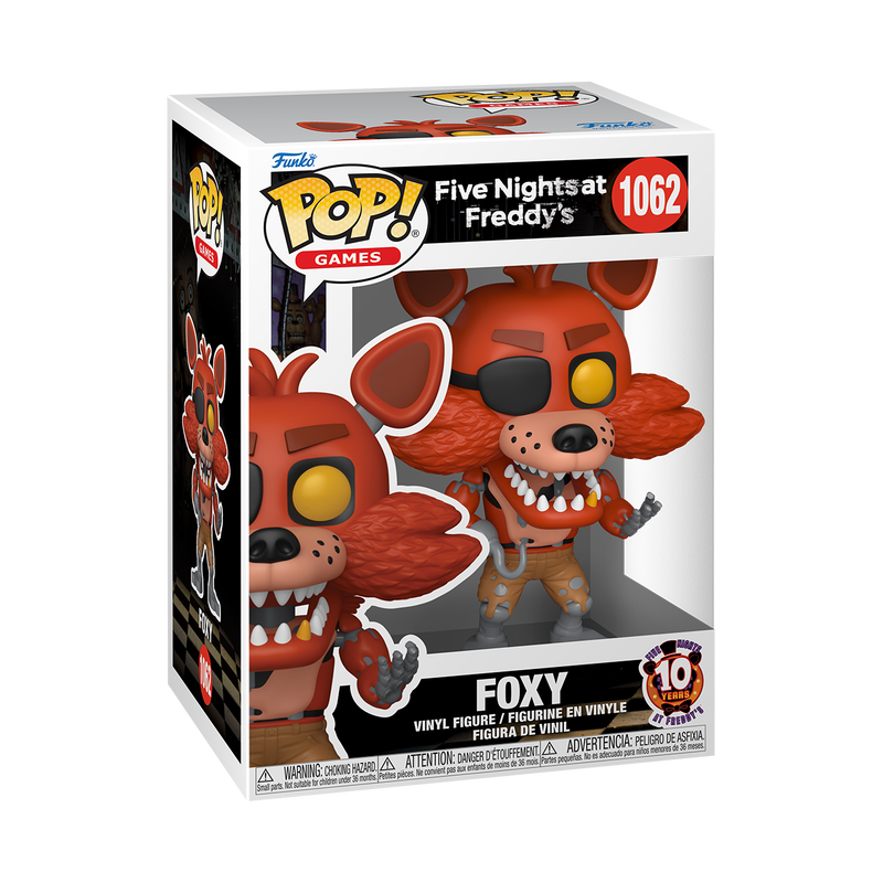 Pop! Games: Five Nights At Freddy’s 10th Anniversary Foxy #1062 With Protector
