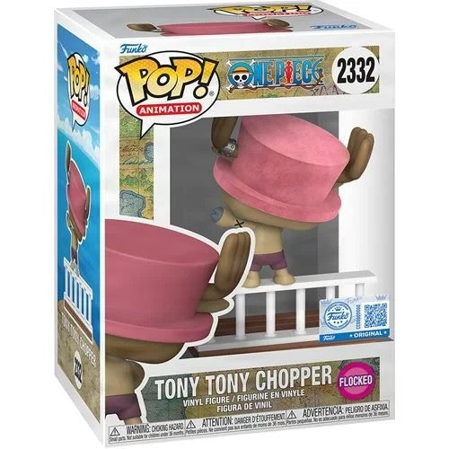 Funko Pop! Animation: One Piece Tony Tony Chopper (Going Merry) Flocked Exclusive #2332 With Protector