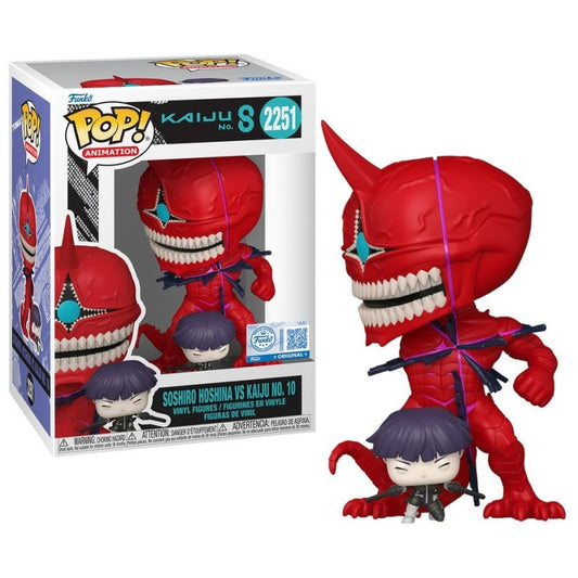 Funko Pop! Animation: Kaiju No. 8 – Soshiro Hoshina vs Kaiju No. 10 Shared Exclusive #2251 With Protector