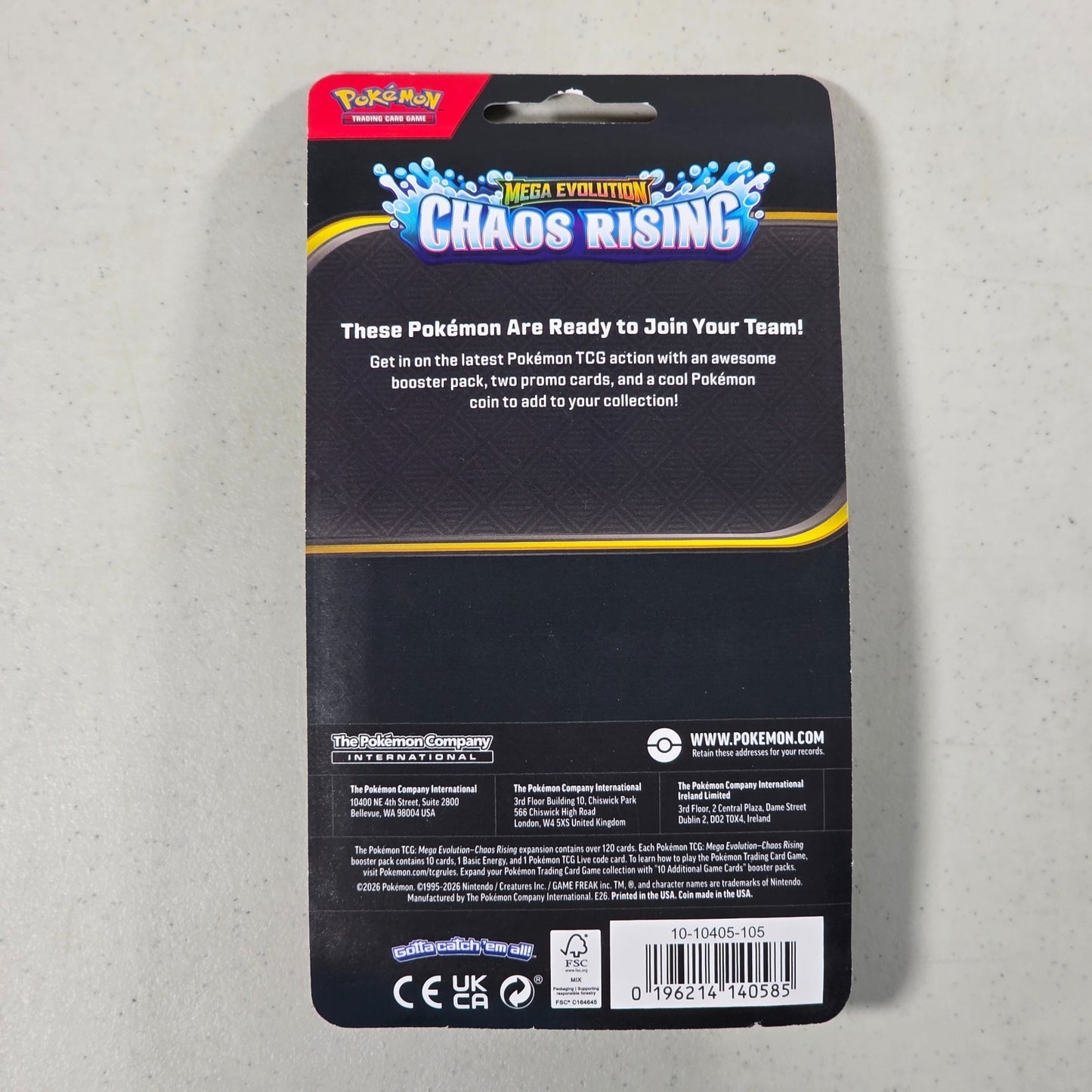 Pokémon TCG: Mega Evolution Chaos Rising Checklane Blister (Mimikyu or Zacian)