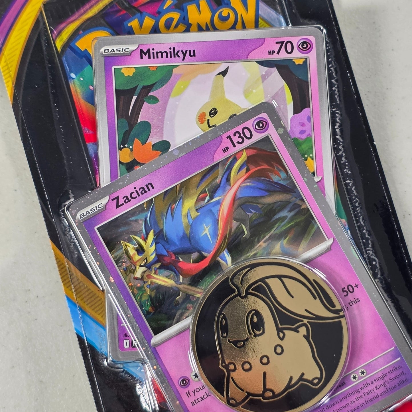 Pokémon TCG: Mega Evolution Chaos Rising Checklane Blister (Mimikyu or Zacian)