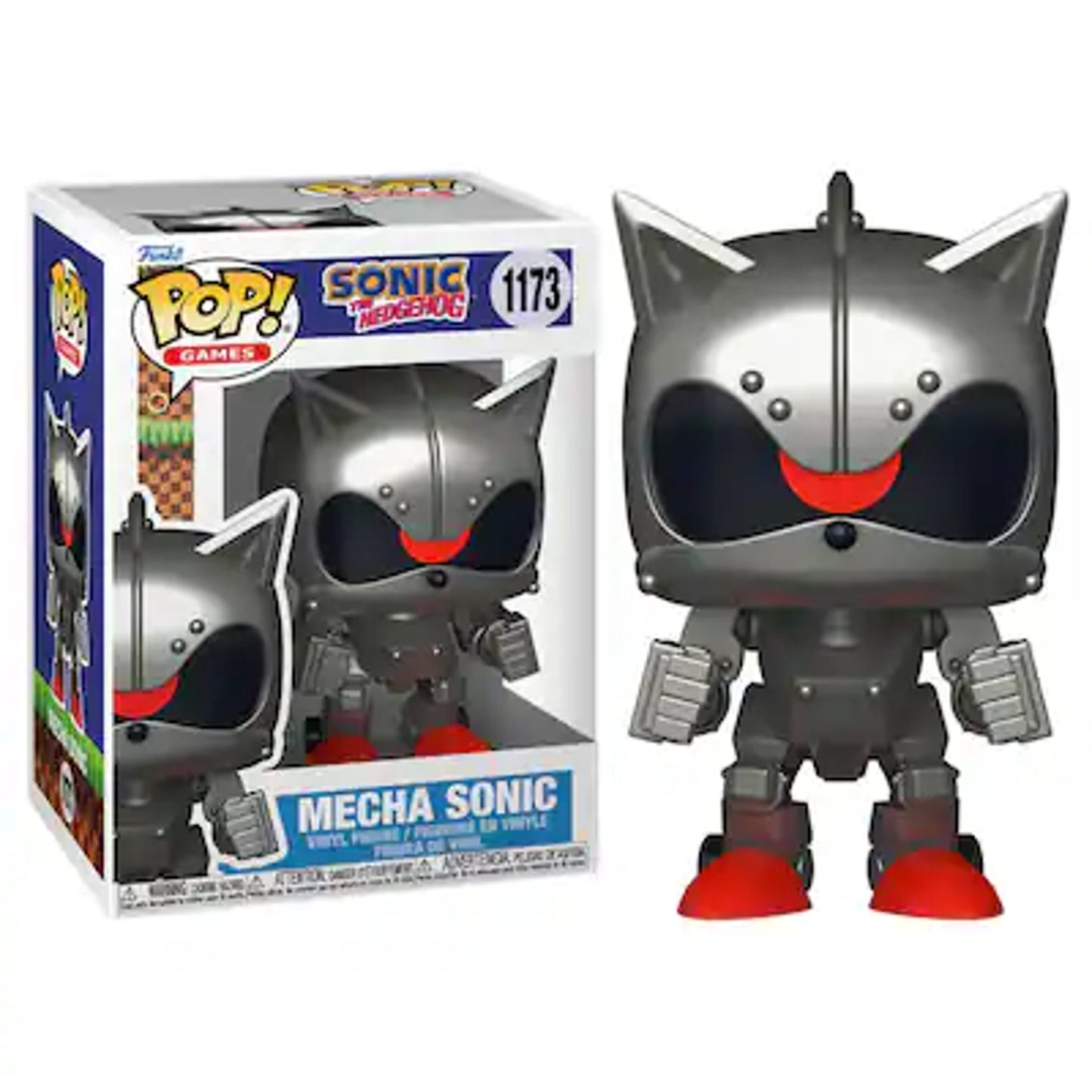 Funko Pop! Games: Sonic the Hedgehog - Mecha Sonic #1173 With Protector