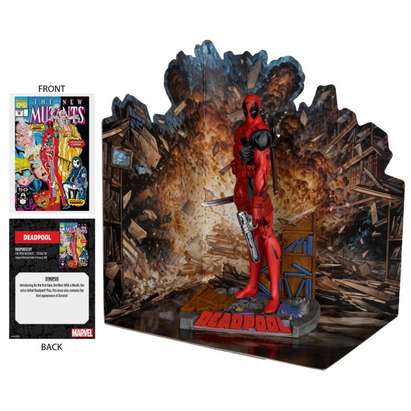 Marvel Deadpool 1:10th Scale Posed Figure with Scene (The New Mutants #98)