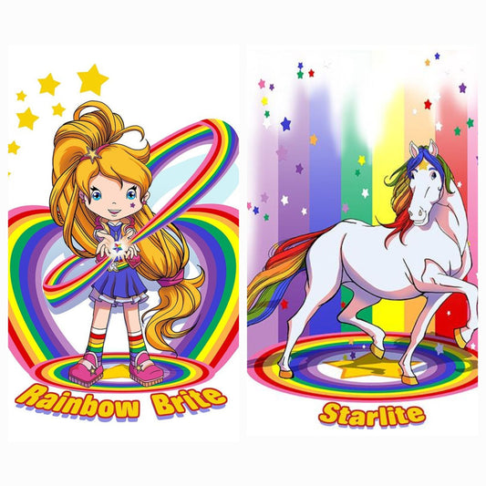 Rainbow Brite Fan Art Print Bundle: Rainbow Brite and Starlite Set of 2 - 11 x14