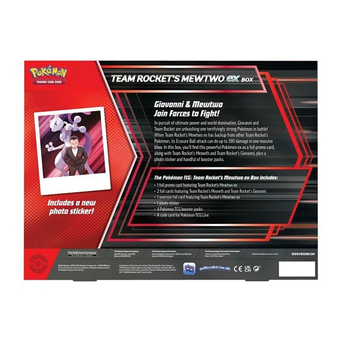 Pokémon TCG: Team Rocket's Mewtwo ex Box