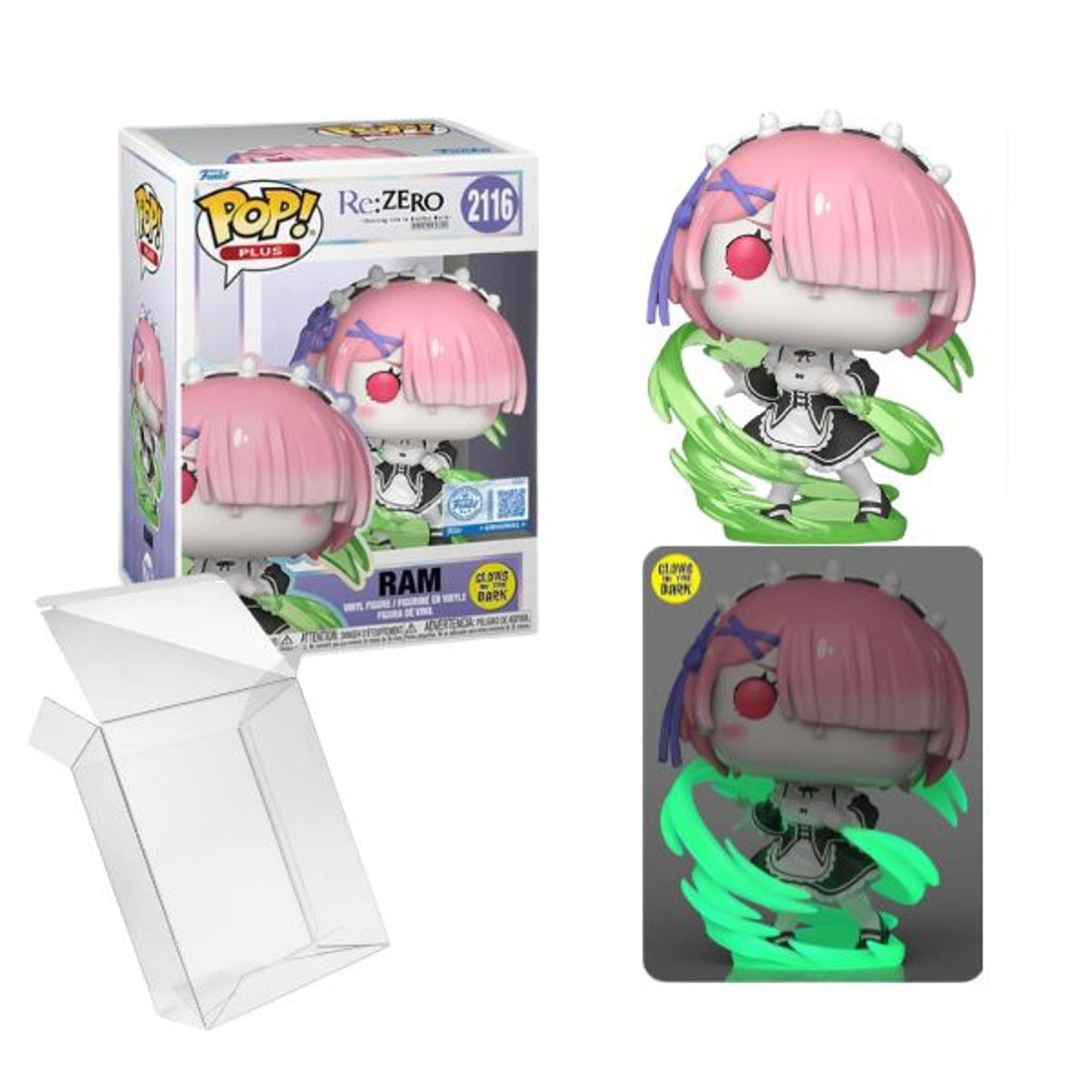 Funko Pop! Animation: Re - Ram GITD #2116 Exclusive With Protector
