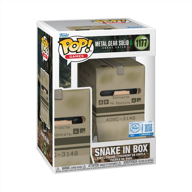 Funko Pop! Games: Metal Gear Solid – Snake in a Box Exclusive #1177 With Protector