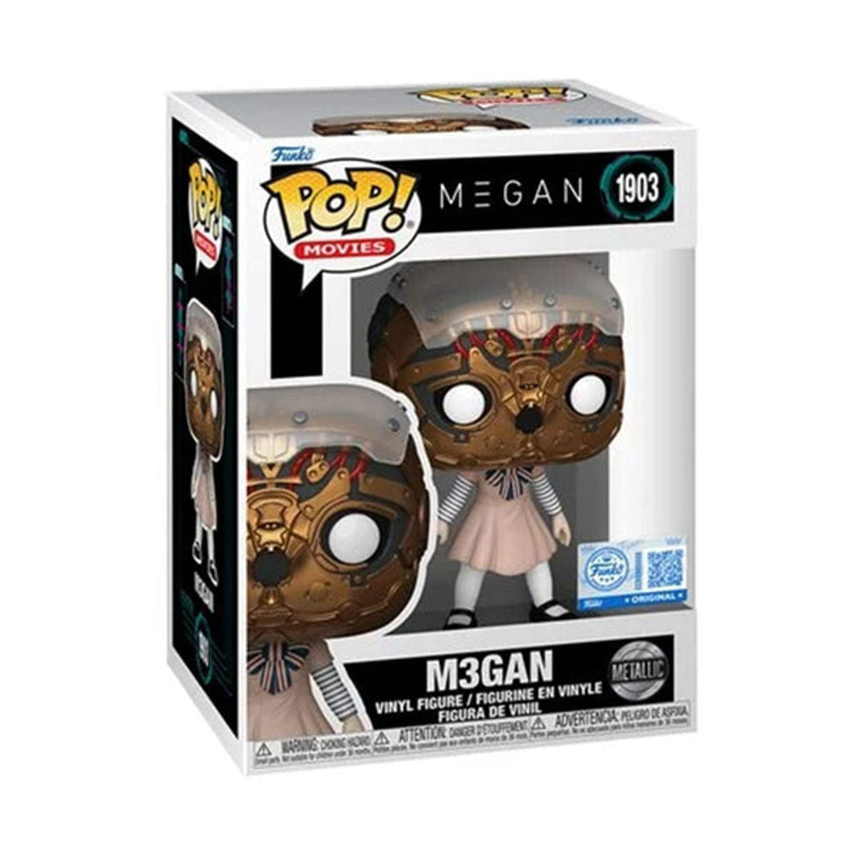Funko Pop! Movies: M3GAN Metallic #1903 Exclusive With Protector