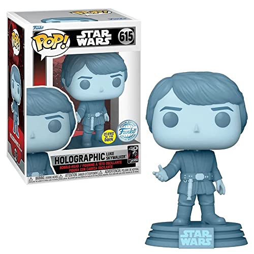 Funko Pop! Star Wars - Holographic Luke Skywalker GITD #615 Exclusive With Protector