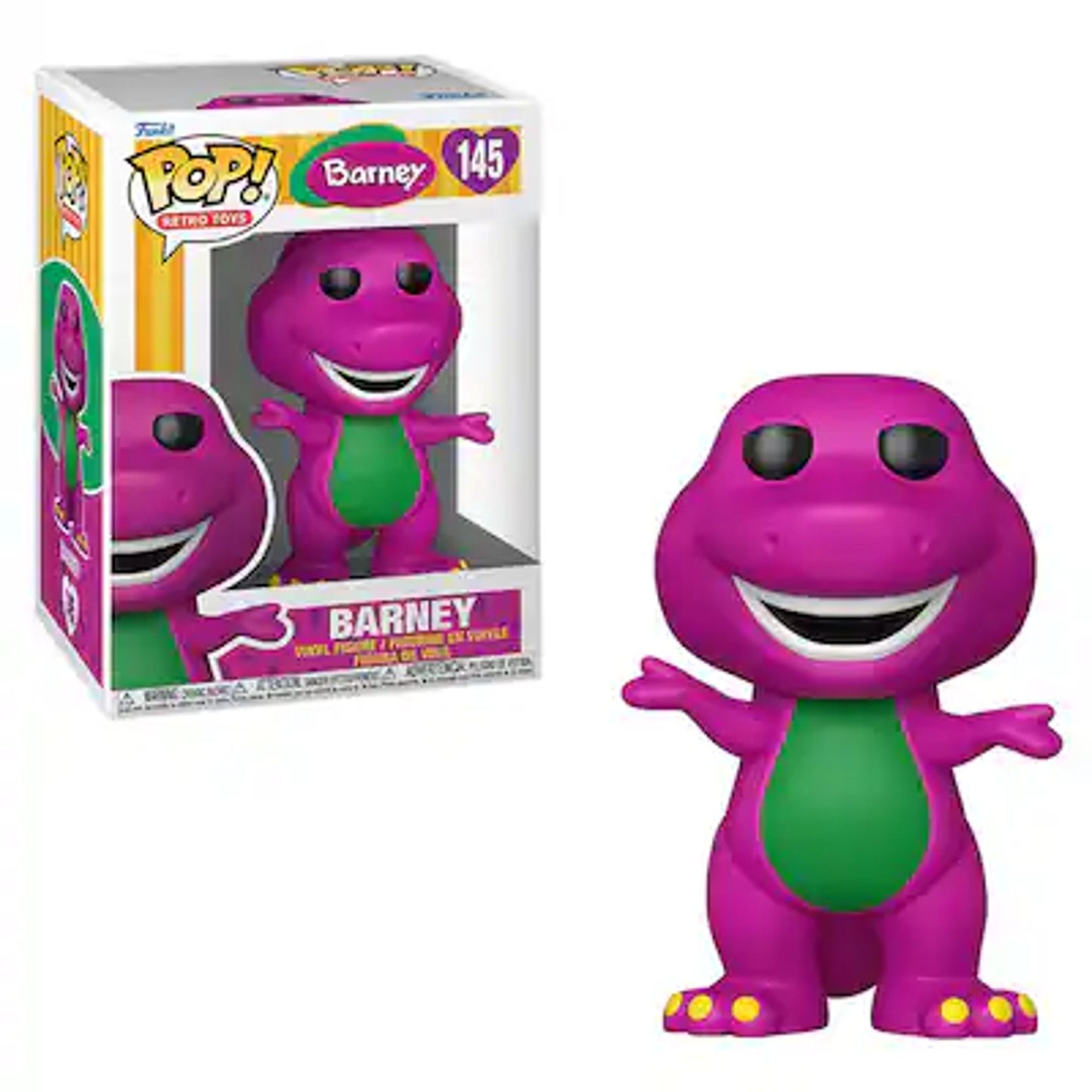 Funko Pop! Television: Barney - Barney the Dinosaur #145 With Protector