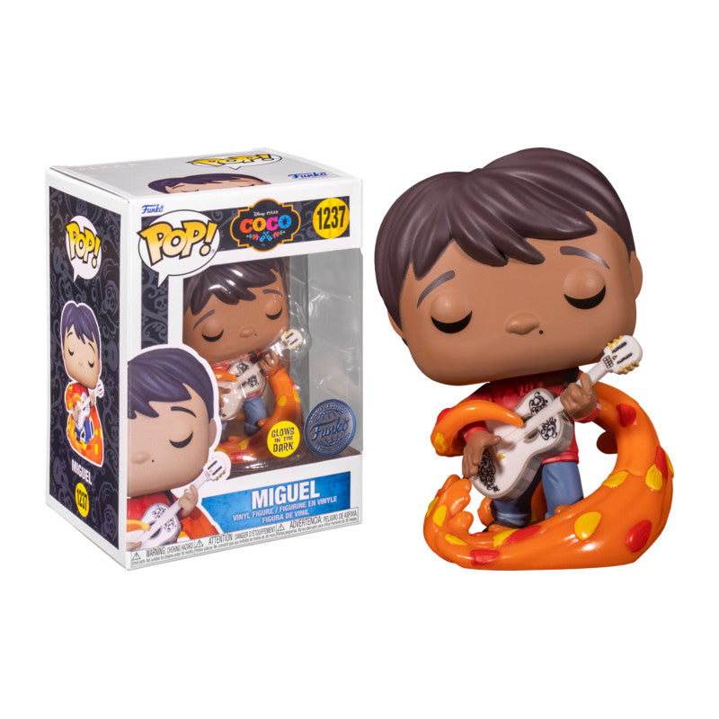 Funko Pop! Disney Pixar: Coco - Miguel with Guitar GITD #1237 Exclusive With Protector