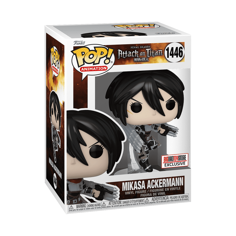 Funko Pop! Animation: Attack on Titan Mikasa Ackerman Metallic Exclusive #1446 With Protector