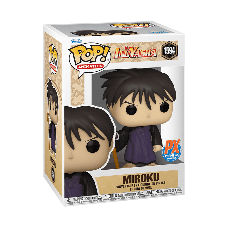 Funko Pop! Animation: InuYasha – Miroku PX Previews Exclusive #1594 With Protector