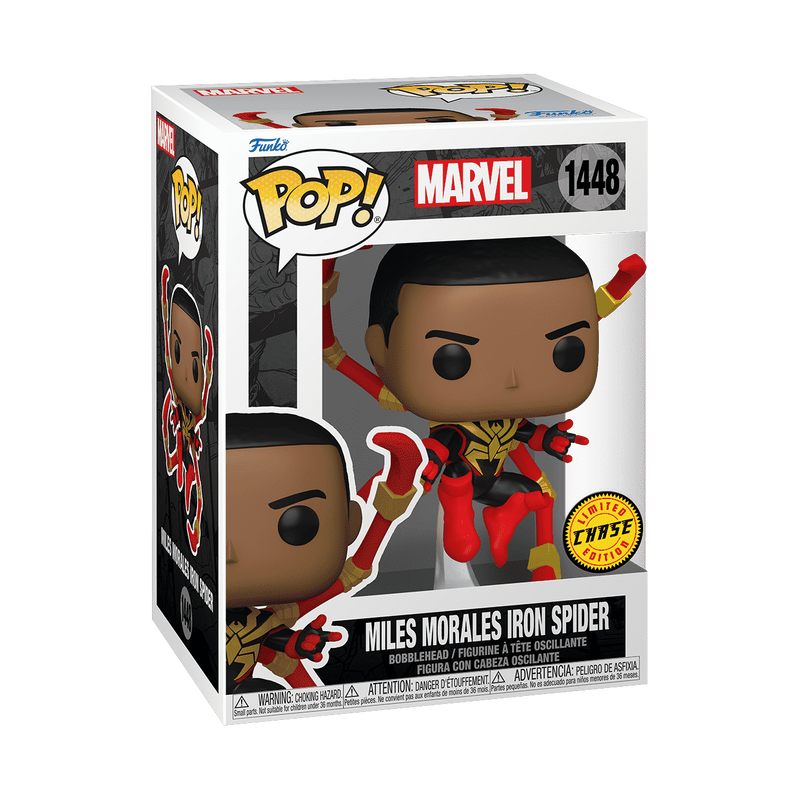 Funko Pop! Marvel Spider-Man - Miles Morales Iron Spider #1448 Chase With Protector