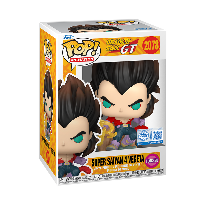 Funko Pop! Animation: Dragon Ball GT - Super Saiyan 4 Vegeta Flocked #2078 With Protector