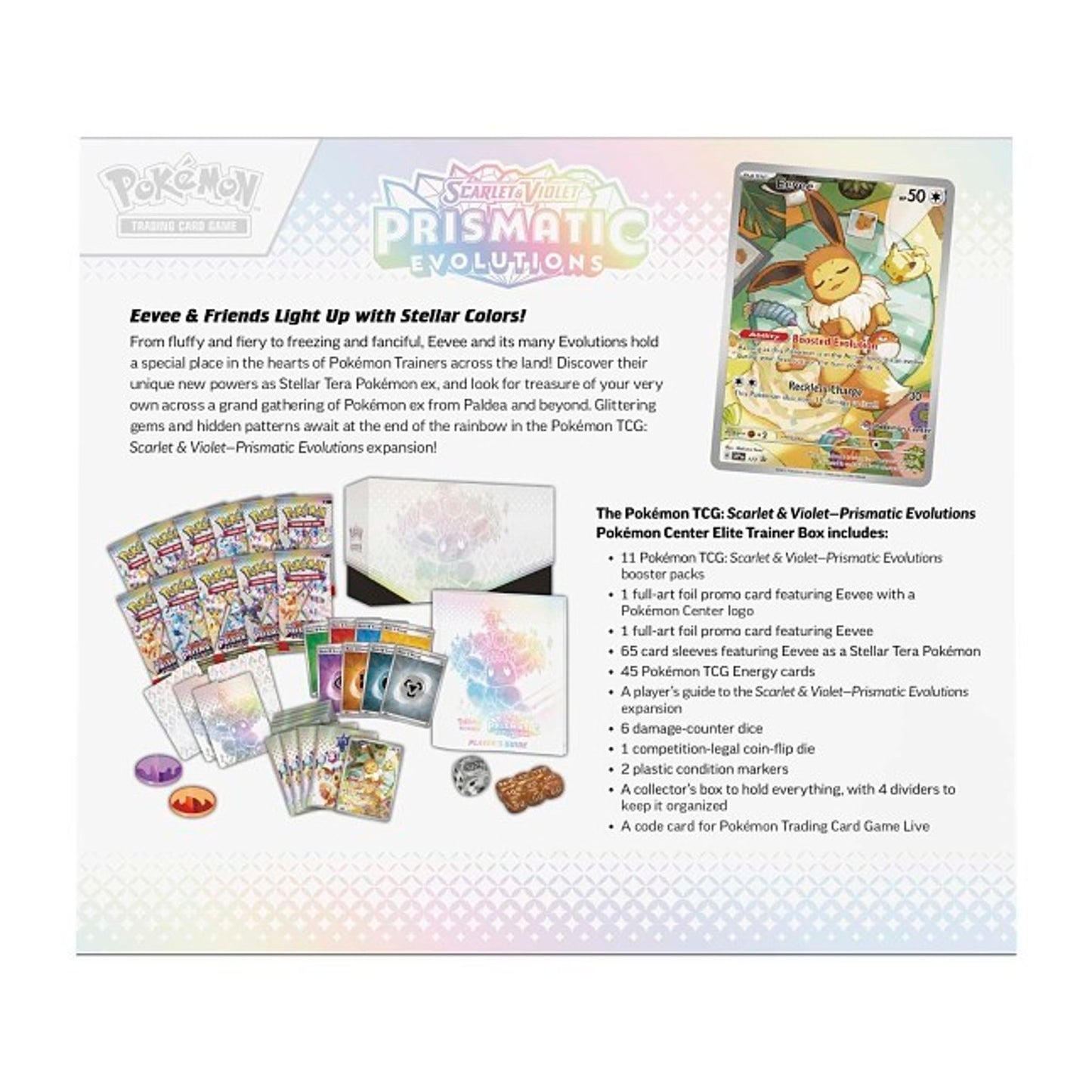 Pokémon Scarlet & Violet Prismatic Evolutions Elite Trainer Box