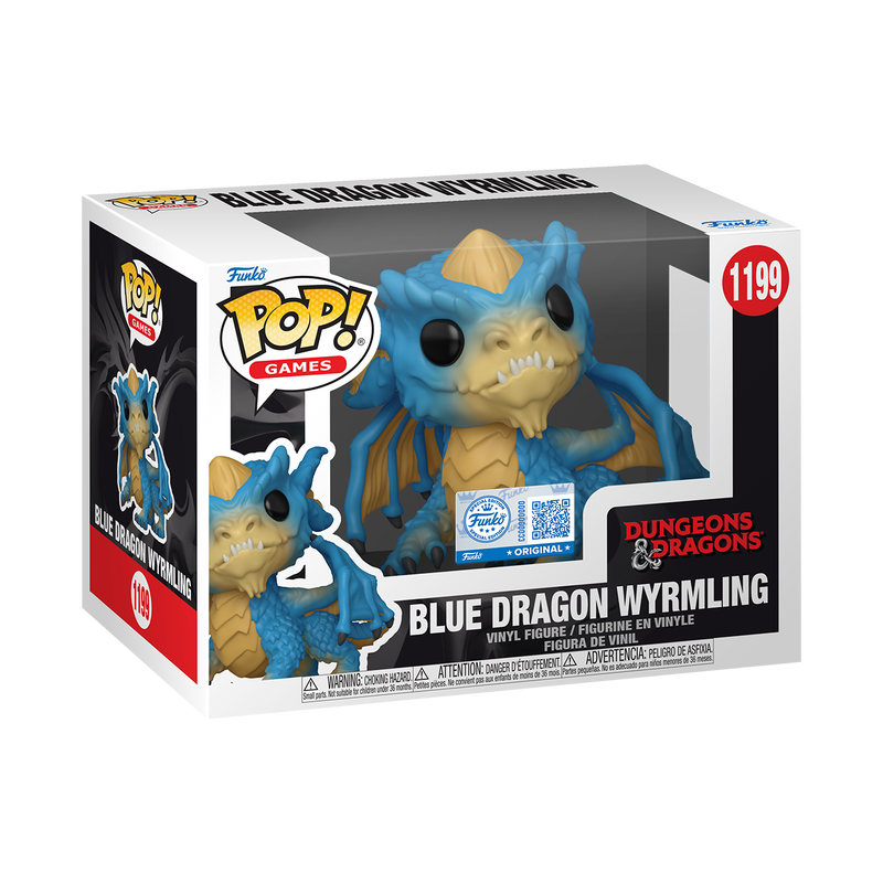 Funko Pop! Games: Dungeons & Dragons - Blue Dragon Wyrmling #1199 With Protector