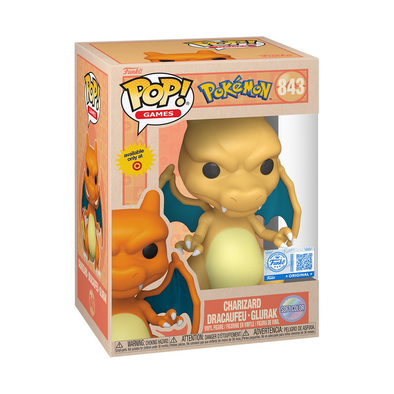 Funko Pop! Games: Pokémon - Charizard Soft Color Retail Exclusive #843 W Protector