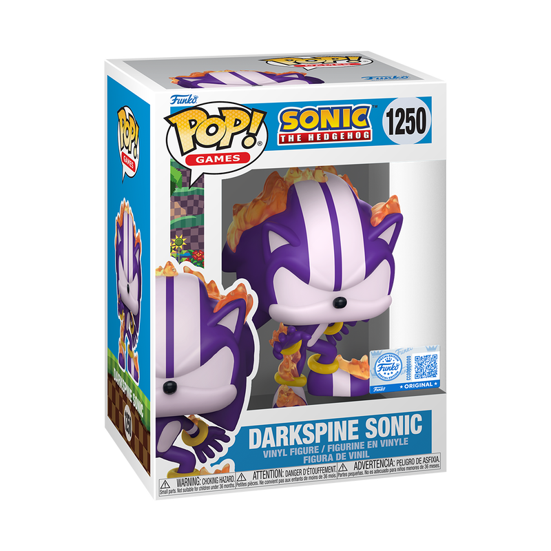 Funko Pop! Games: Sonic The Hedgehog- Darkspine Sonic #1250 With Protector