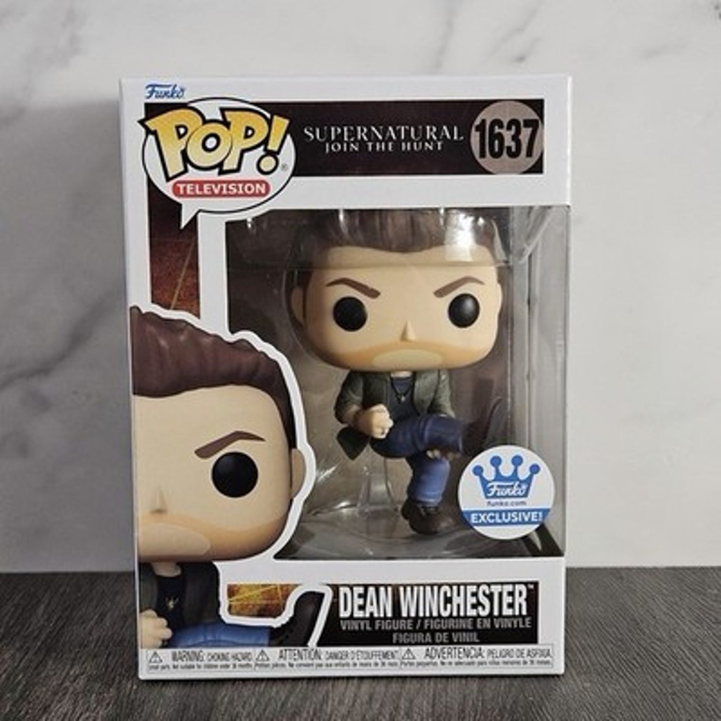 Funko Pop! Supernatural: Dean Winchester Air Guitar #1637 Exclusive With Protector
