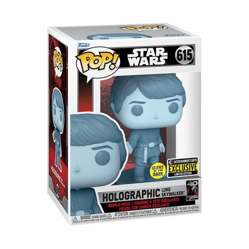 Funko Pop! Star Wars - Holographic Luke Skywalker GITD #615 Exclusive With Protector