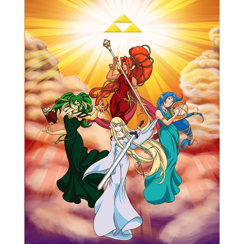 Legend of Zelda The Four Goddesses Fan Art (Select Size)