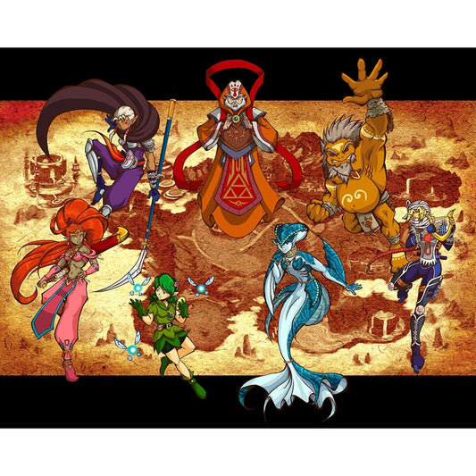 Legend of Zelda The Seven Sages Fan Art (Select Size)