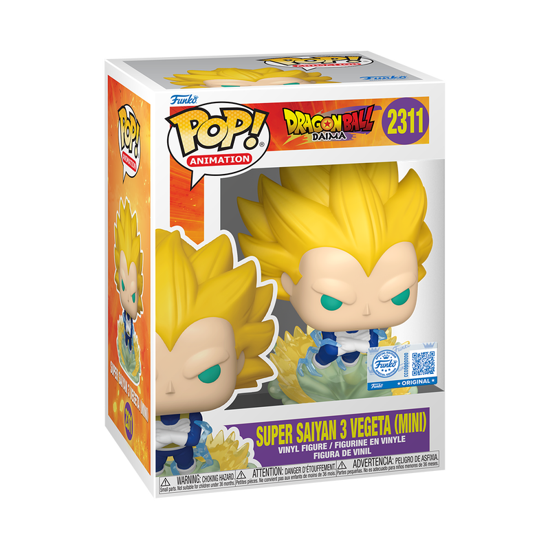 Funko Pop! Animation: Dragon Ball Daima Super Saiyan 3 Vegeta (Mini) Exclusive #2311 With Protector