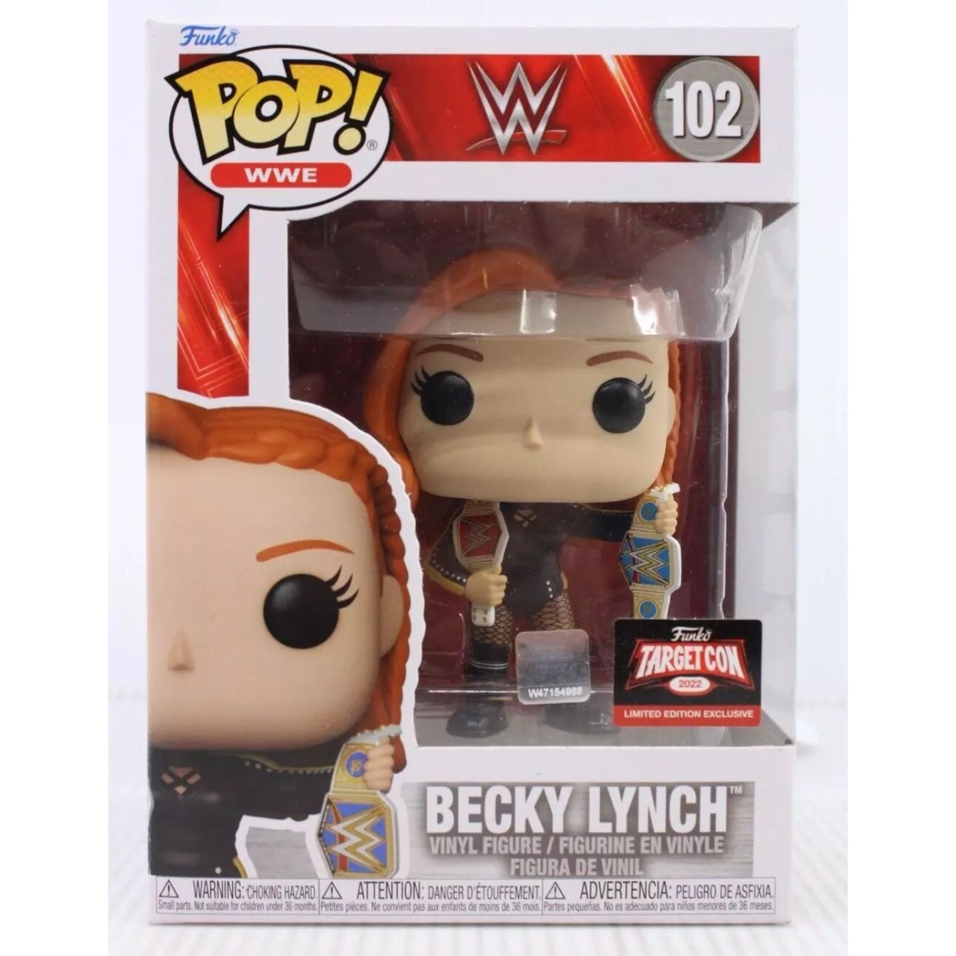 WWE Becky Lynch with Two Belts TargetCon # 102 Funko Pop