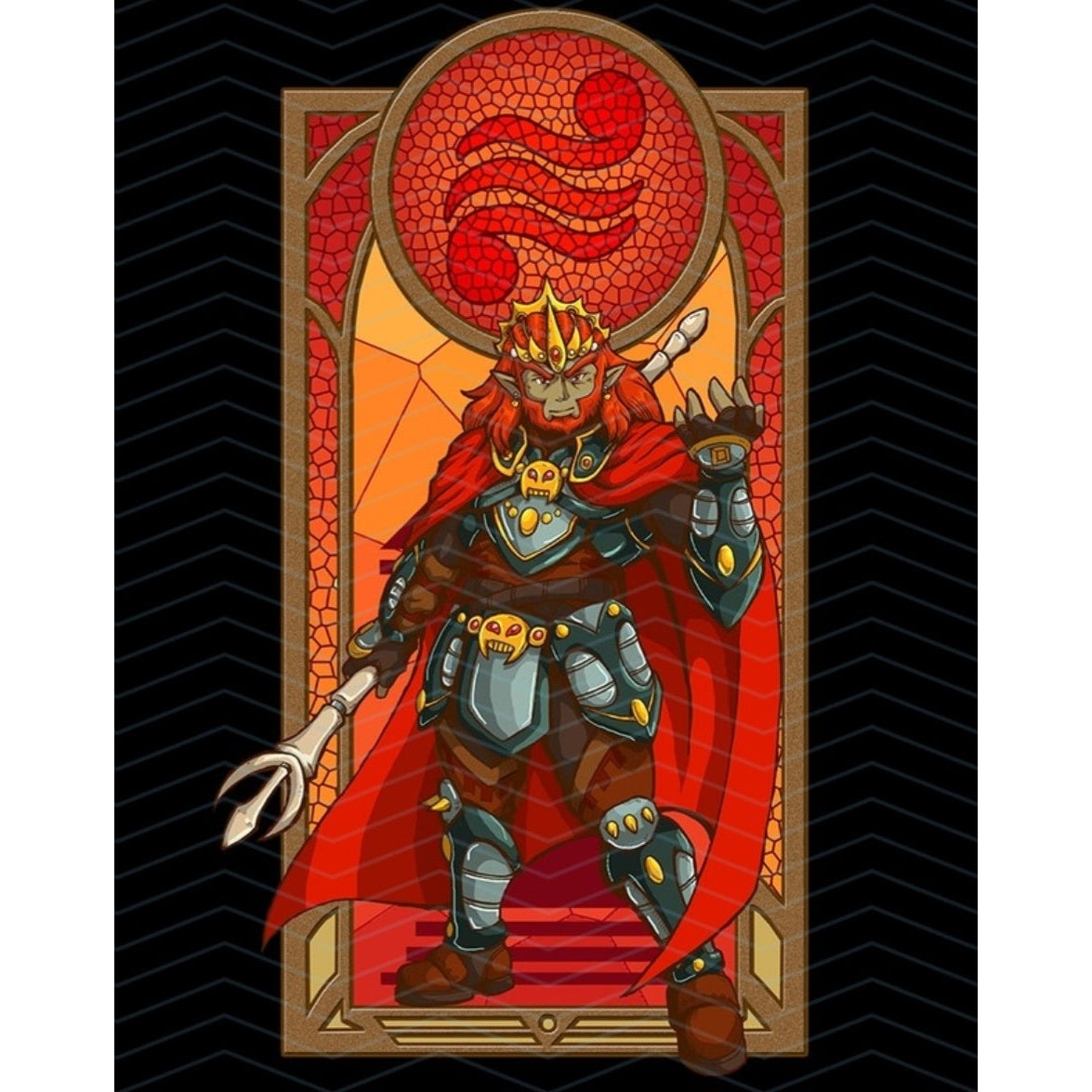 Legend of Zelda Ganondolf Villain of Power Fan Art (Select Size)