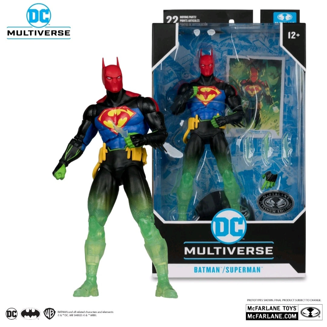 DC Multiverse – Batman / Superman Fusion (World’s Finest) 7” Action Figure – Platinum Edition