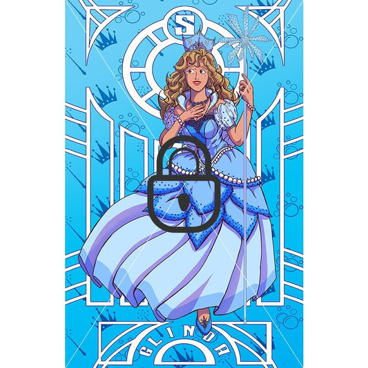 Wicked Glinda in Blue Bubble Gown Fan Art 11 x 17