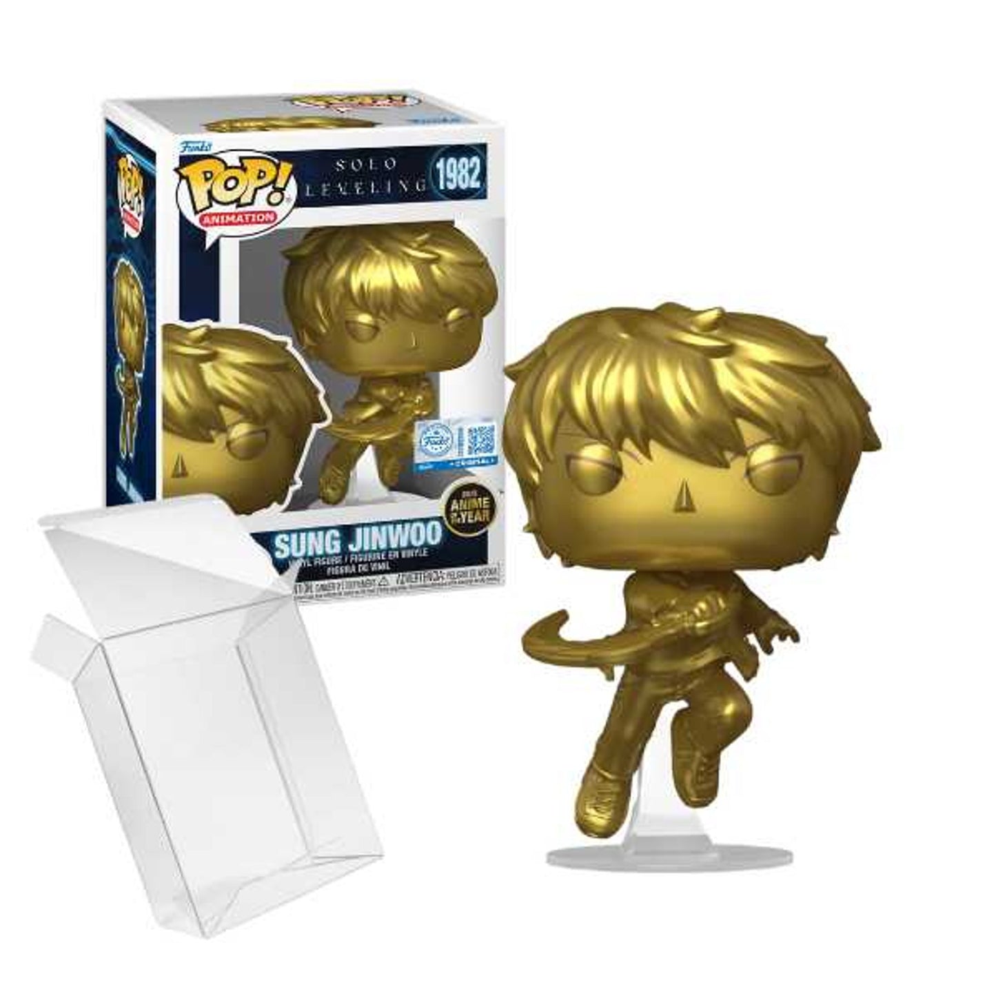 Funko Pop! Animation: Solo Leveling - Sung Jinwoo Exclusive #1982 With Protector
