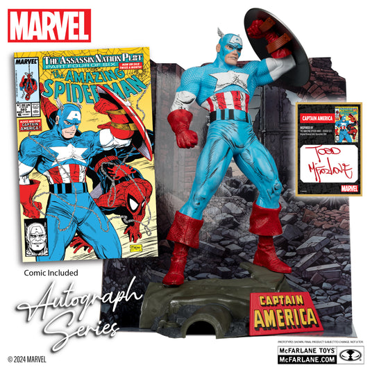 Captain America 1:6th Scale Collectible with Scene & Comic Autograph Series Gold Label